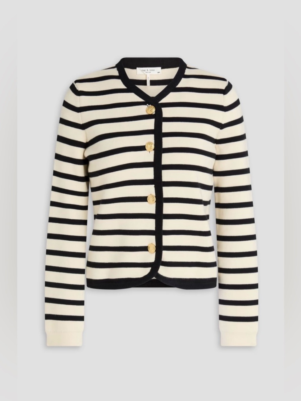 rag & bone Dee striped cotton-blend cardigan
